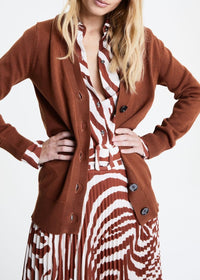 Cardigan à poches - Havane
