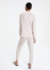 Pantalon imprime monogramme - Blanc Cassé