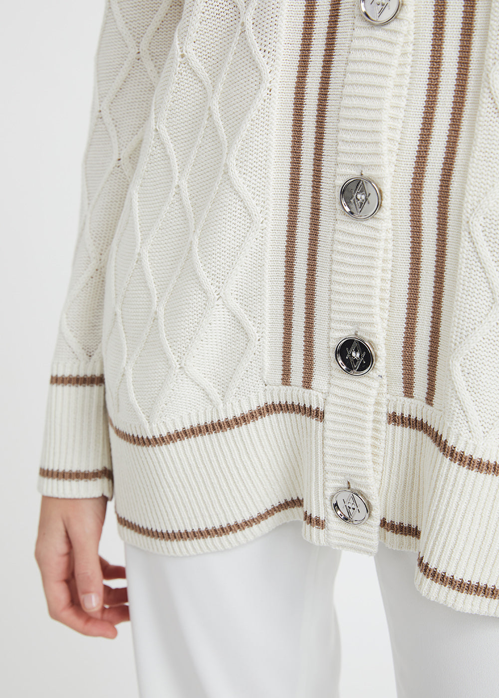 Cardigan cable - Blanc Cassé