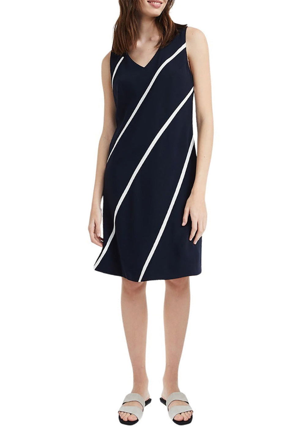 Robe avec gros-grain - Marine