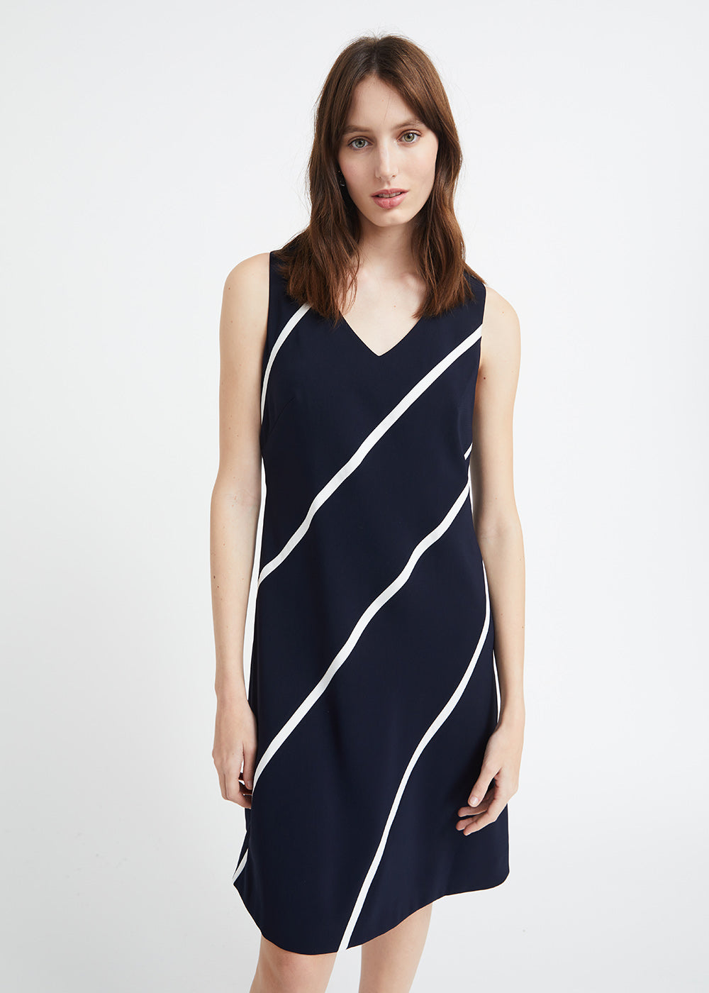 Robe avec gros-grain - Marine