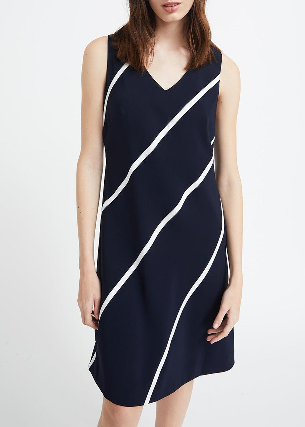 Short striped dress - Navy
