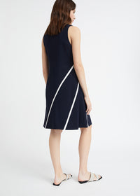 Robe avec gros-grain - Marine