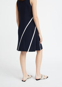 Short striped dress - Navy