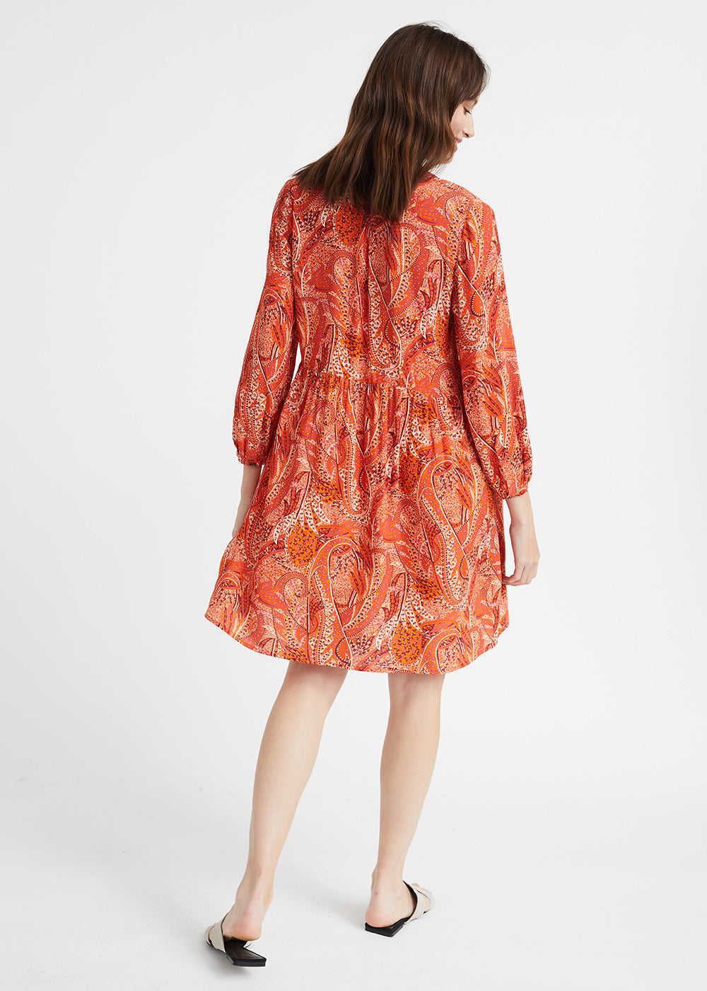 Robe boheme manche longue - Multicolor