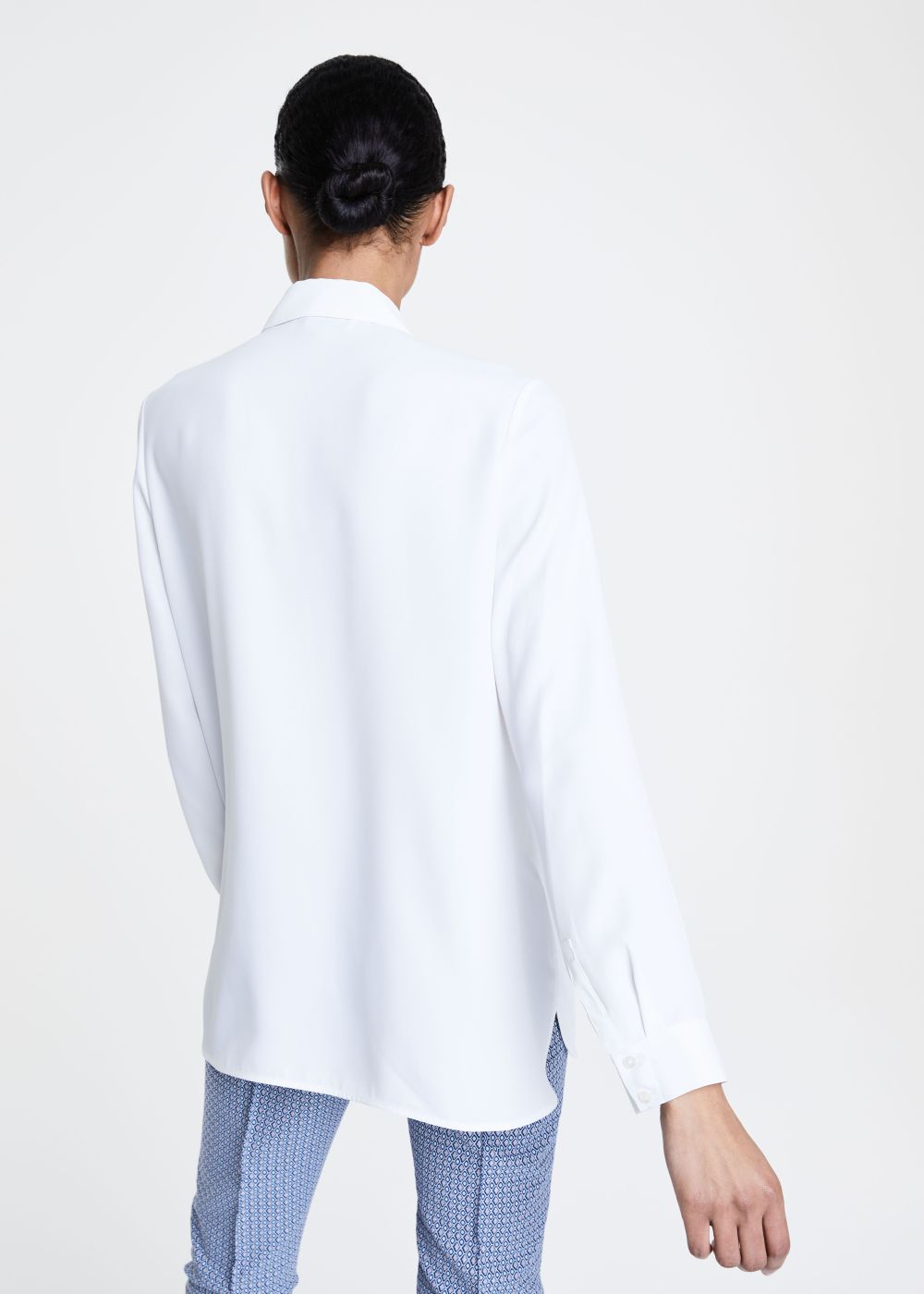Chemise plisse sur mdv - Blanc Cassé