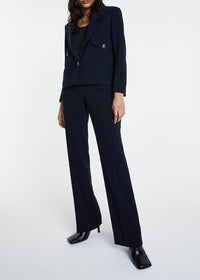 Short jacket with a notched collar - Navy