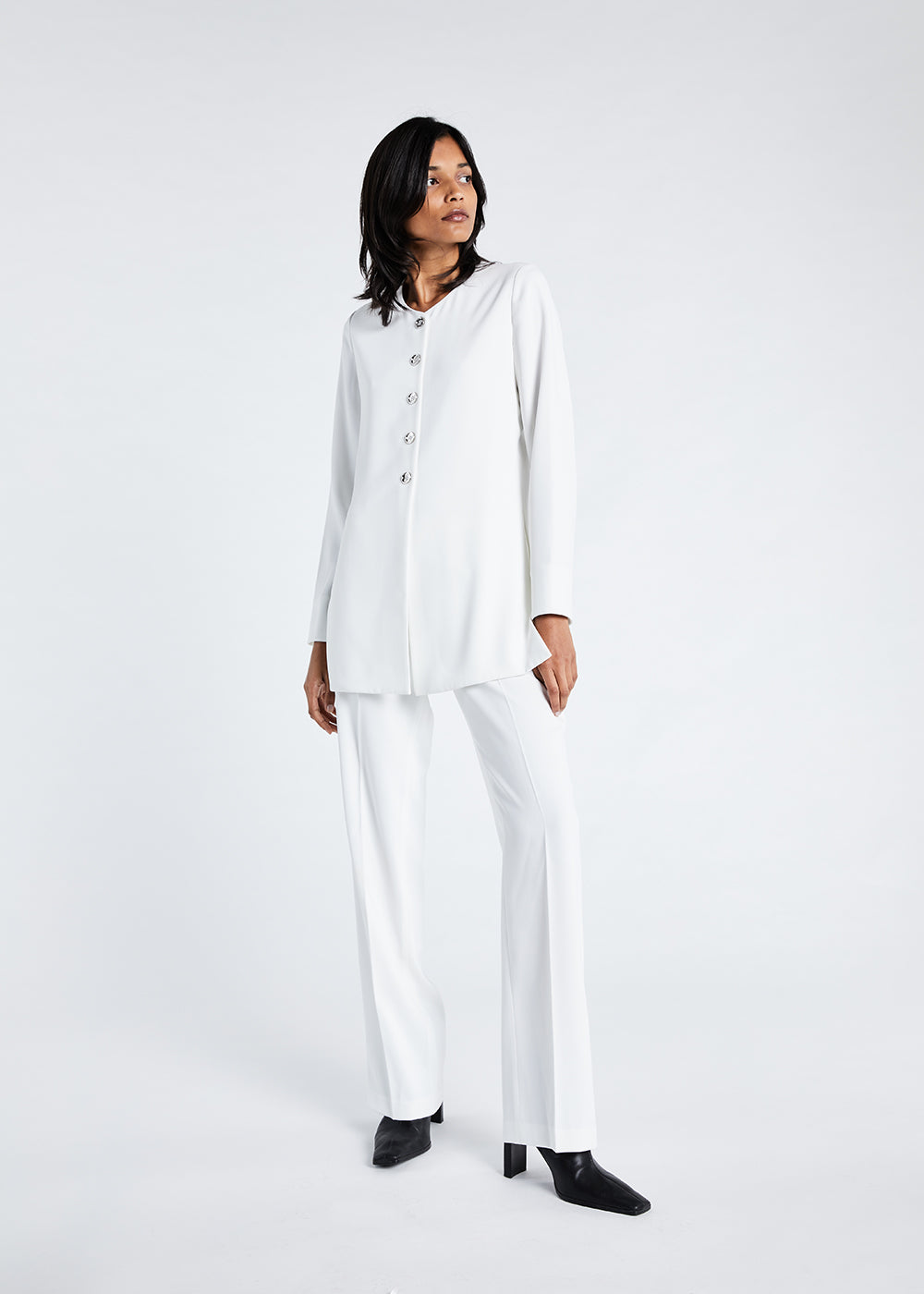 Blouse double devant - Blanc Cassé