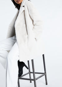 Manteau oversize en fausse fourrure - Havane