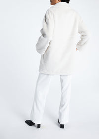 Manteau oversize en fausse fourrure - Havane