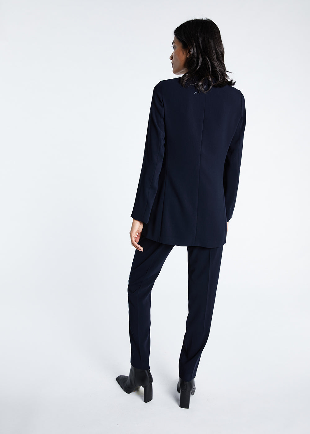 Tunique boutonnee polyester - Marine