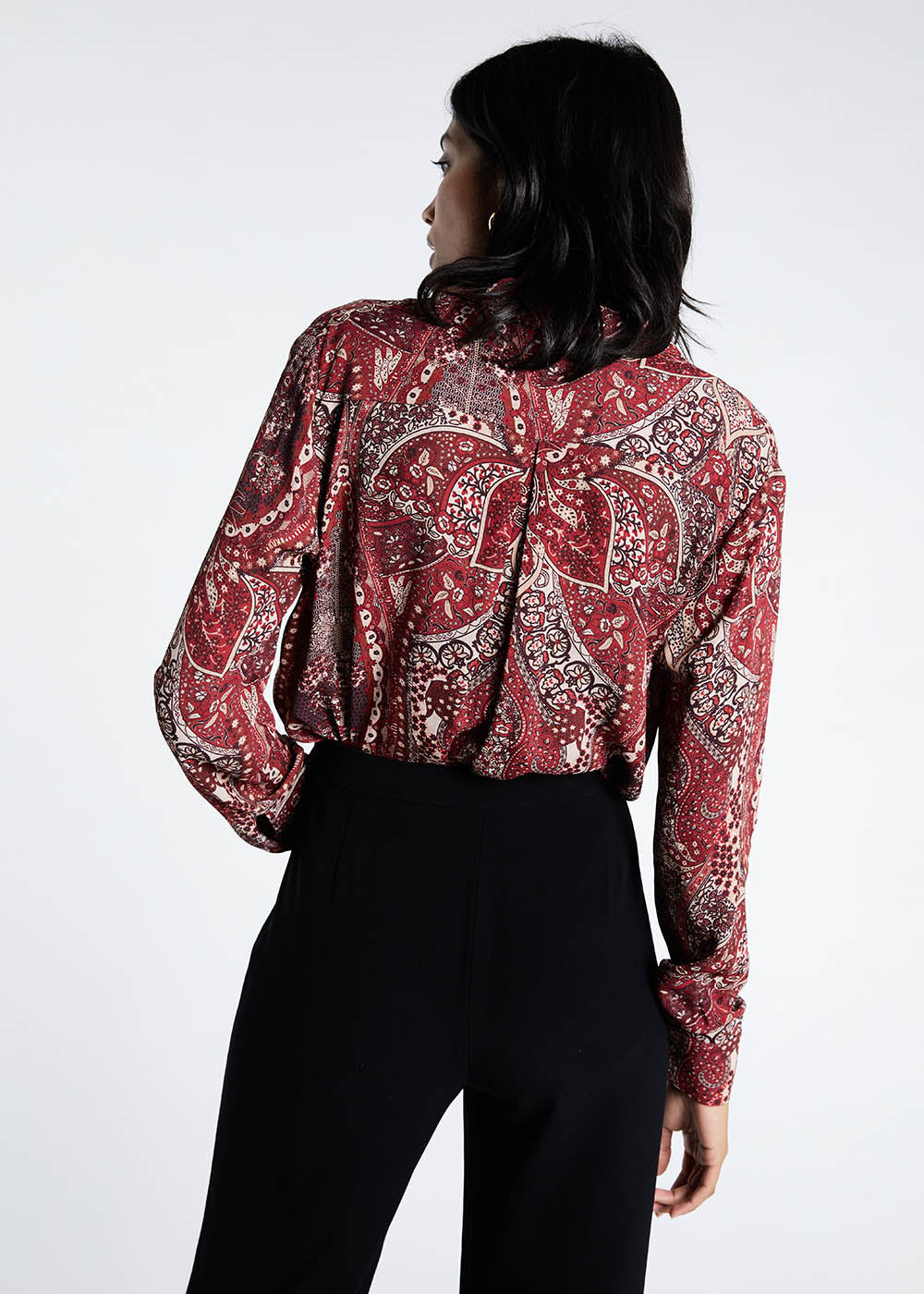 Chemise imprime chashemere - Grenat