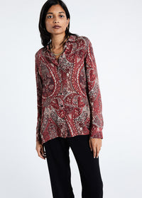 Chemise imprime chashemere - Grenat