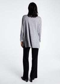 Pull bi-material - Gris Moyen