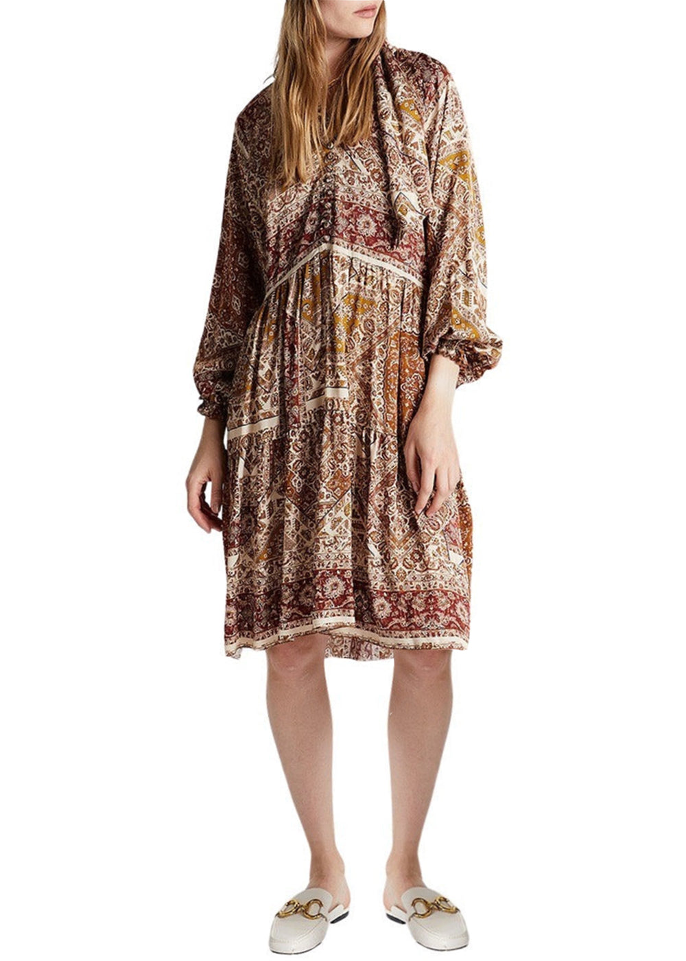 Robe ml imprim? viscose - Multicolore
