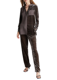 Chemise col mao - Kaki