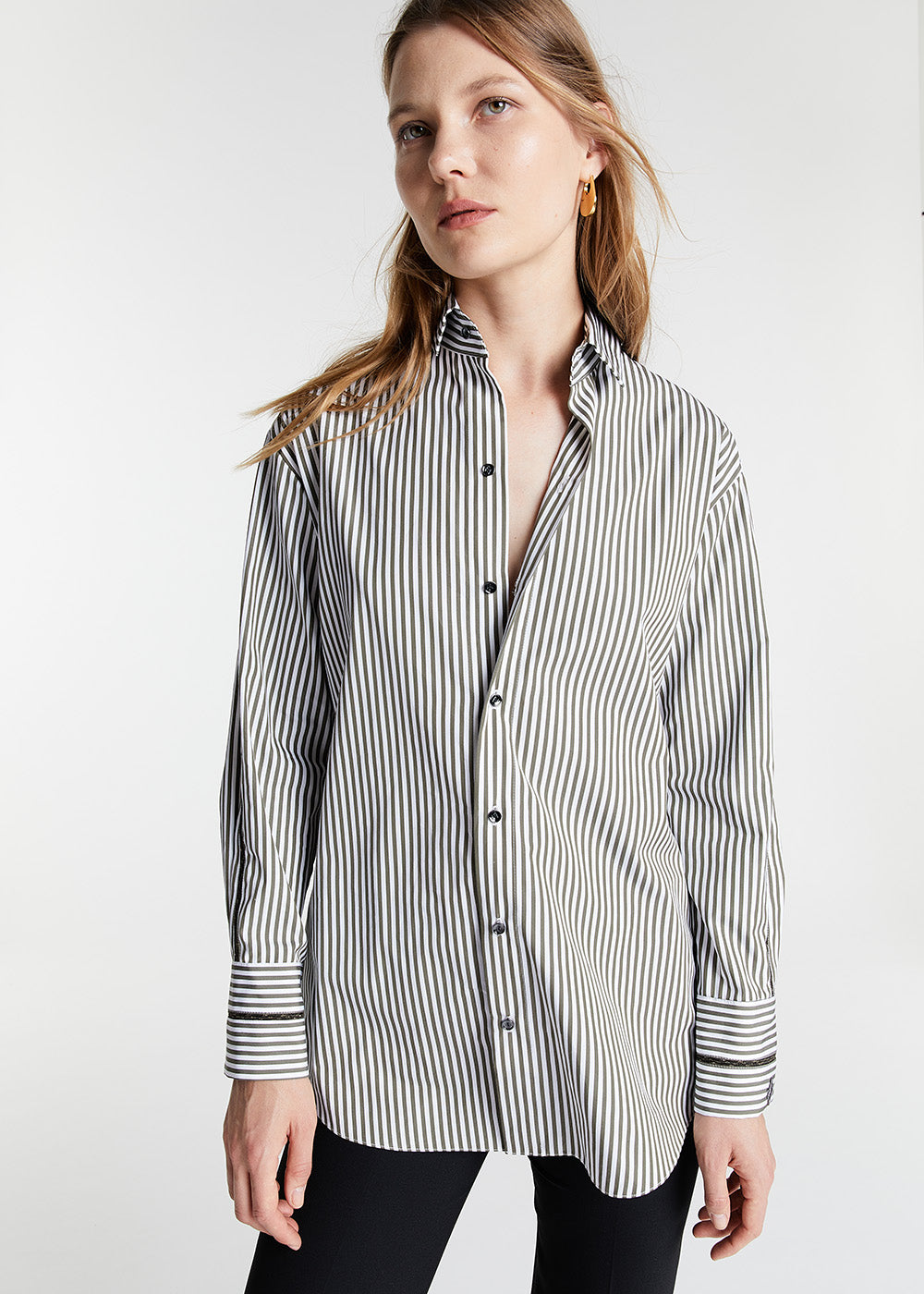 Chemise rayure - Kaki