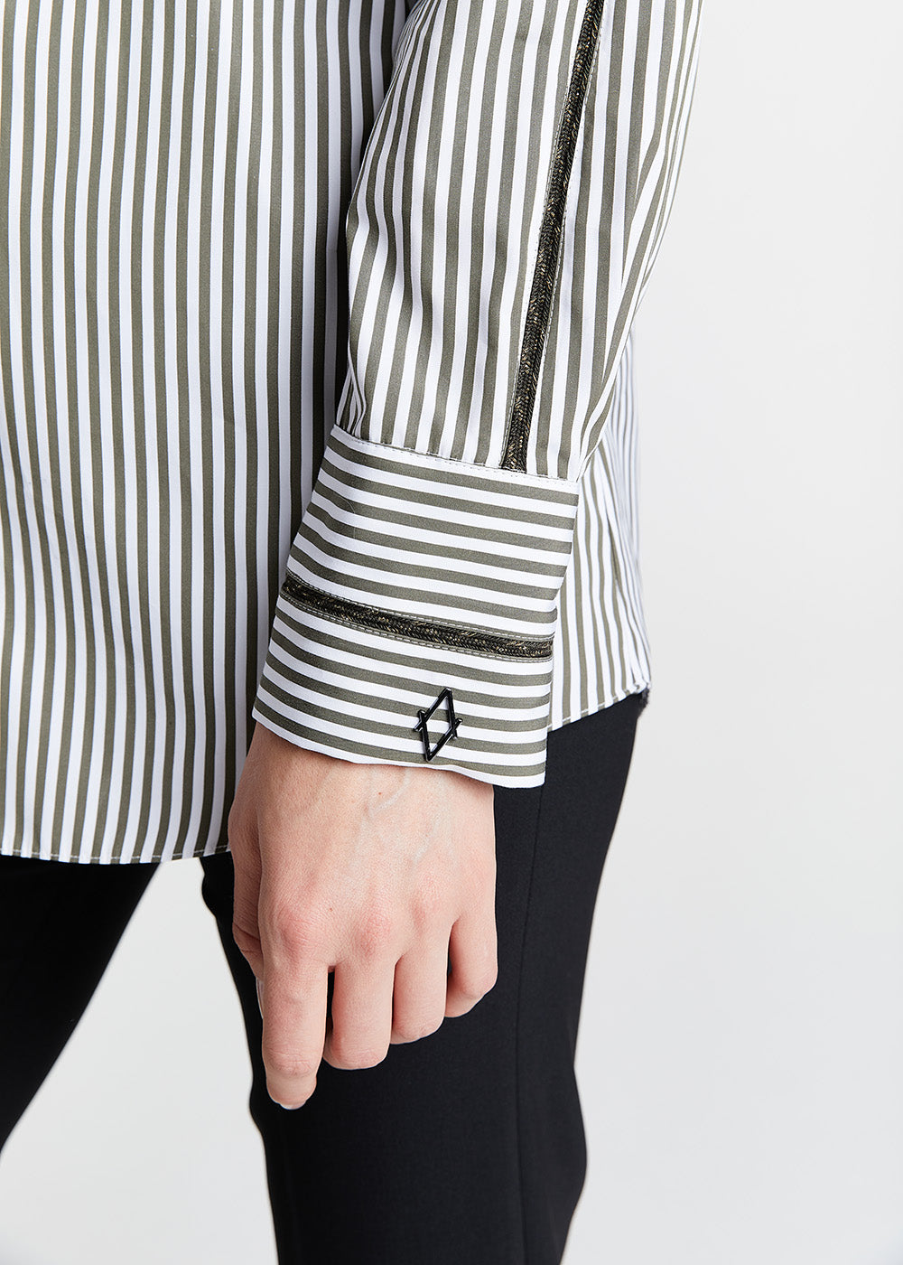 Chemise rayure - Kaki