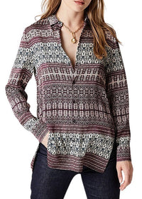 Chemise imprime viscose - Prune