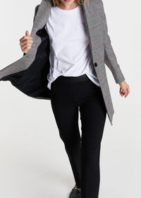 Wool jacket with a Prince of Wales check pattern - Grey