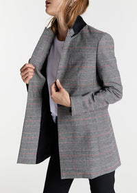 Wool jacket with a Prince of Wales check pattern - Grey