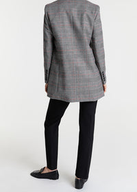 Wool jacket with a Prince of Wales check pattern - Grey