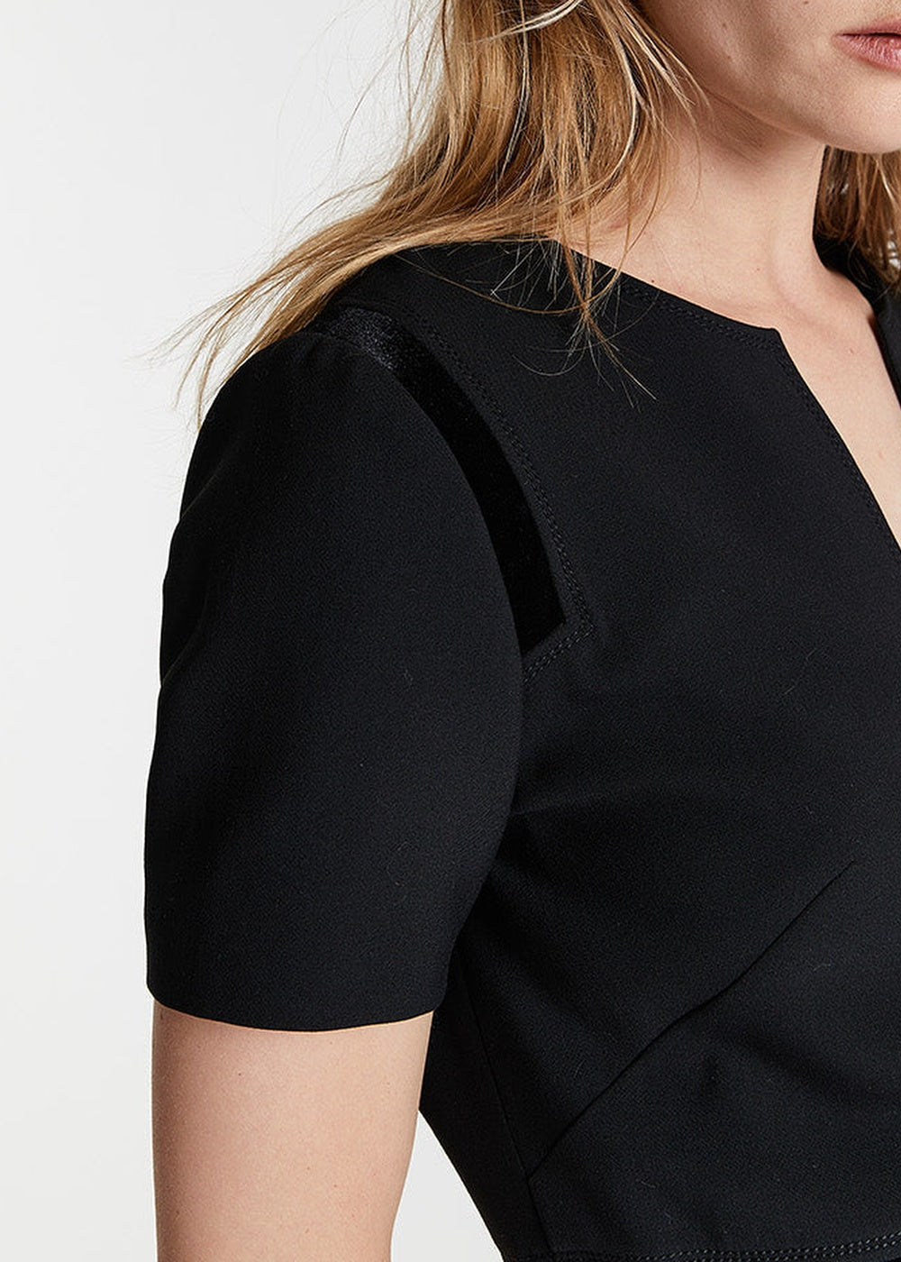 Robe à détails contrastants - Noir
