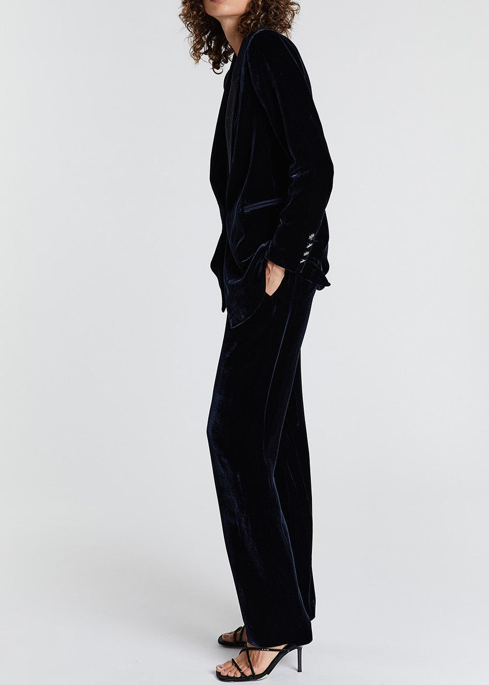 Velvet jacket - Navy blue