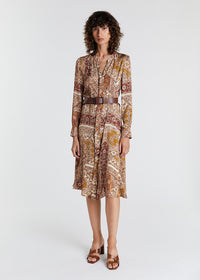 Robe longue imprime cachemire - Multicolore
