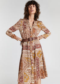 Robe longue imprime cachemire - Multicolore