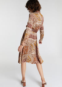Robe longue imprime cachemire - Multicolore