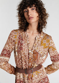 Robe longue imprime cachemire - Multicolore