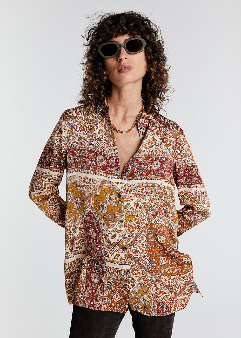 Chemise viscose imprime - Multicolore