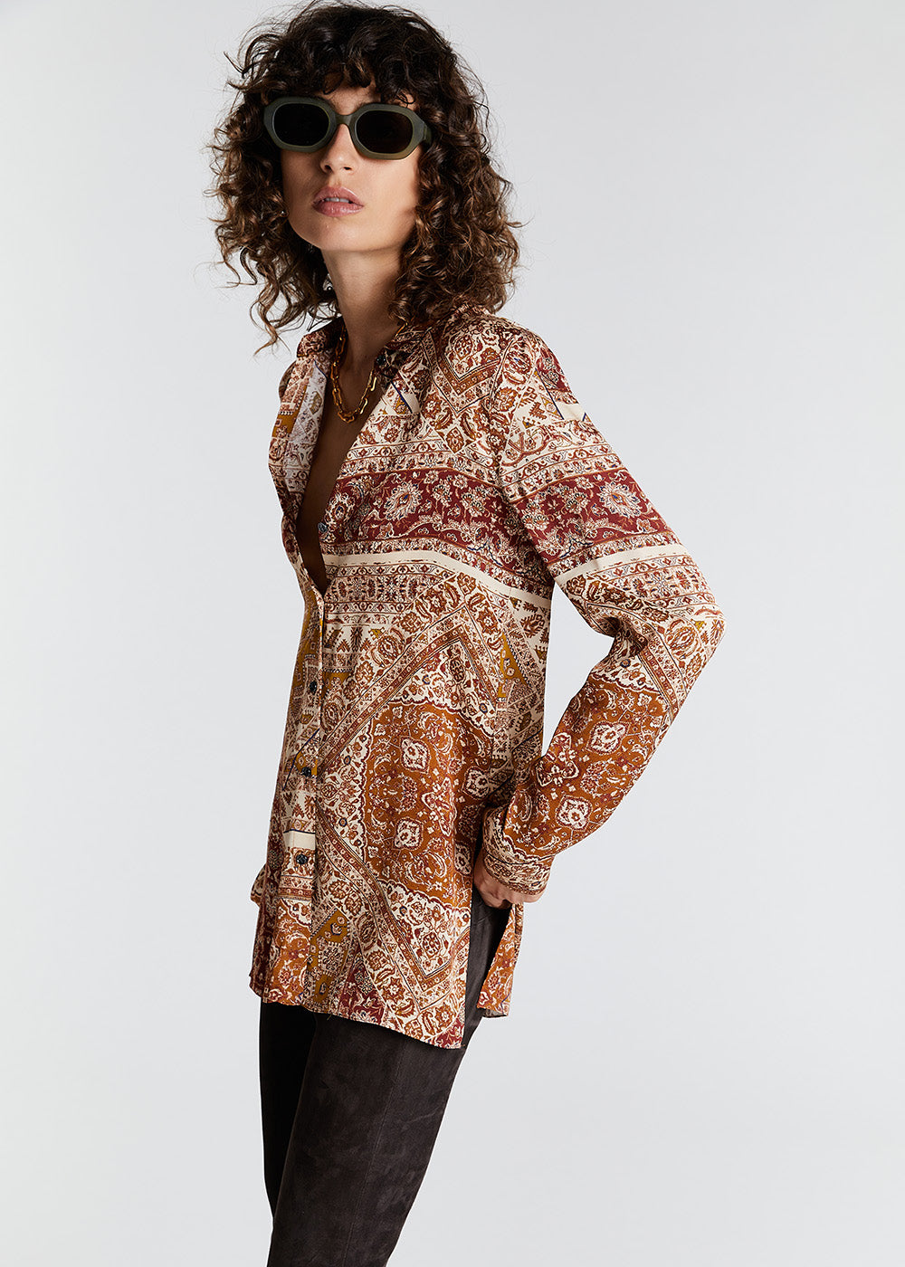 Chemise viscose imprime - Multicolore