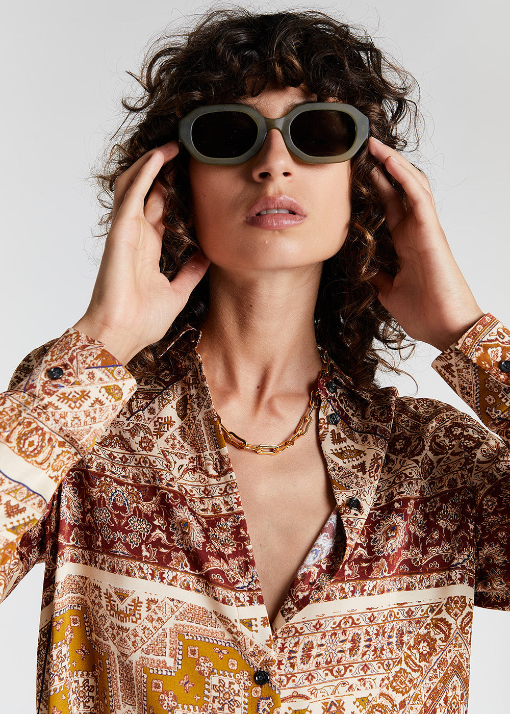 Chemise viscose imprime - Multicolore