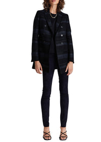 Veste longue twedd - Noir