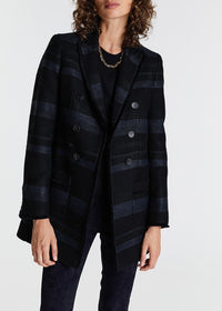 Veste mi-longue texturée - Noir