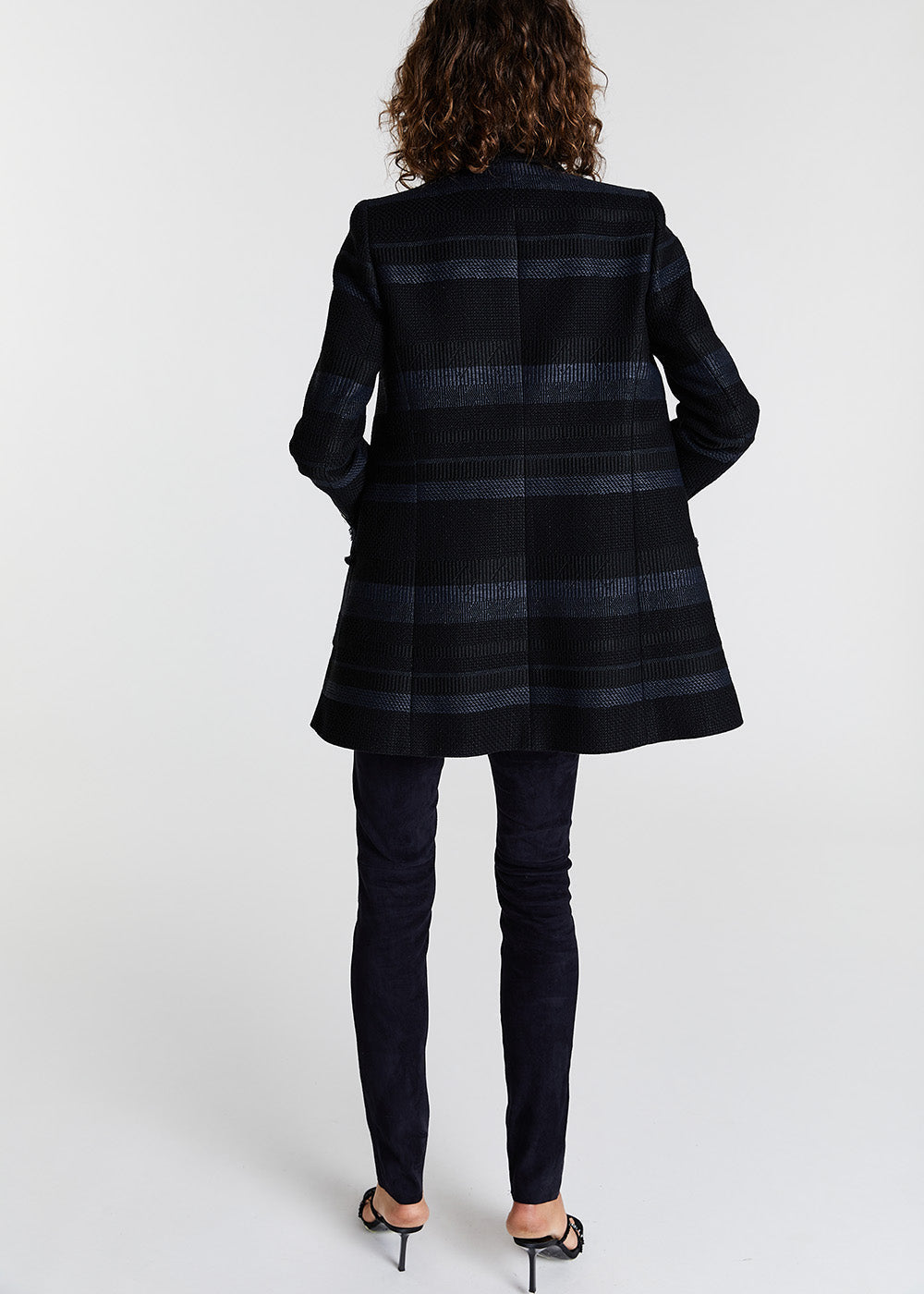 Veste longue twedd - Noir