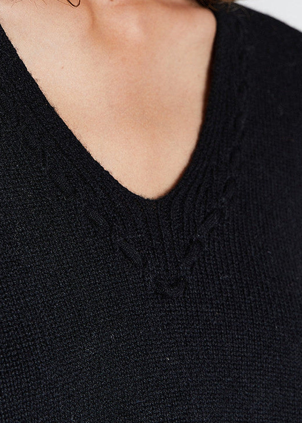Pull ample col rond en laine & cachemire - Camel
