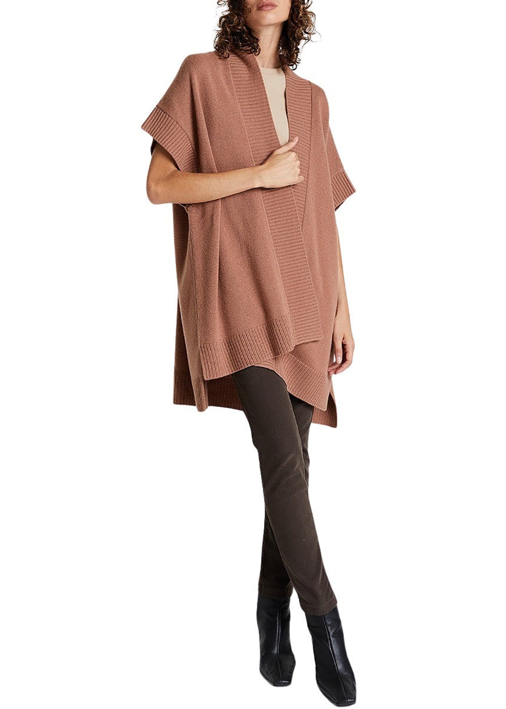 Cardigan sans manches - Camel