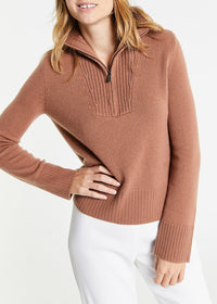 Pull à col camionneur en laine & cachemire - Gris