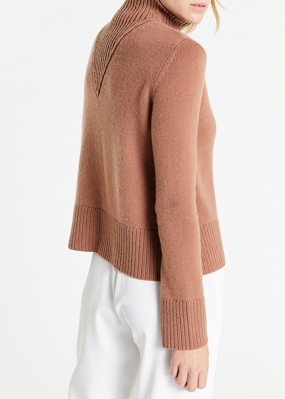 Pull à col camionneur en laine & cachemire - Gris