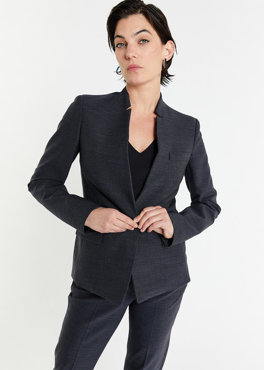 Veste laine 1 bts - Gris Moyen