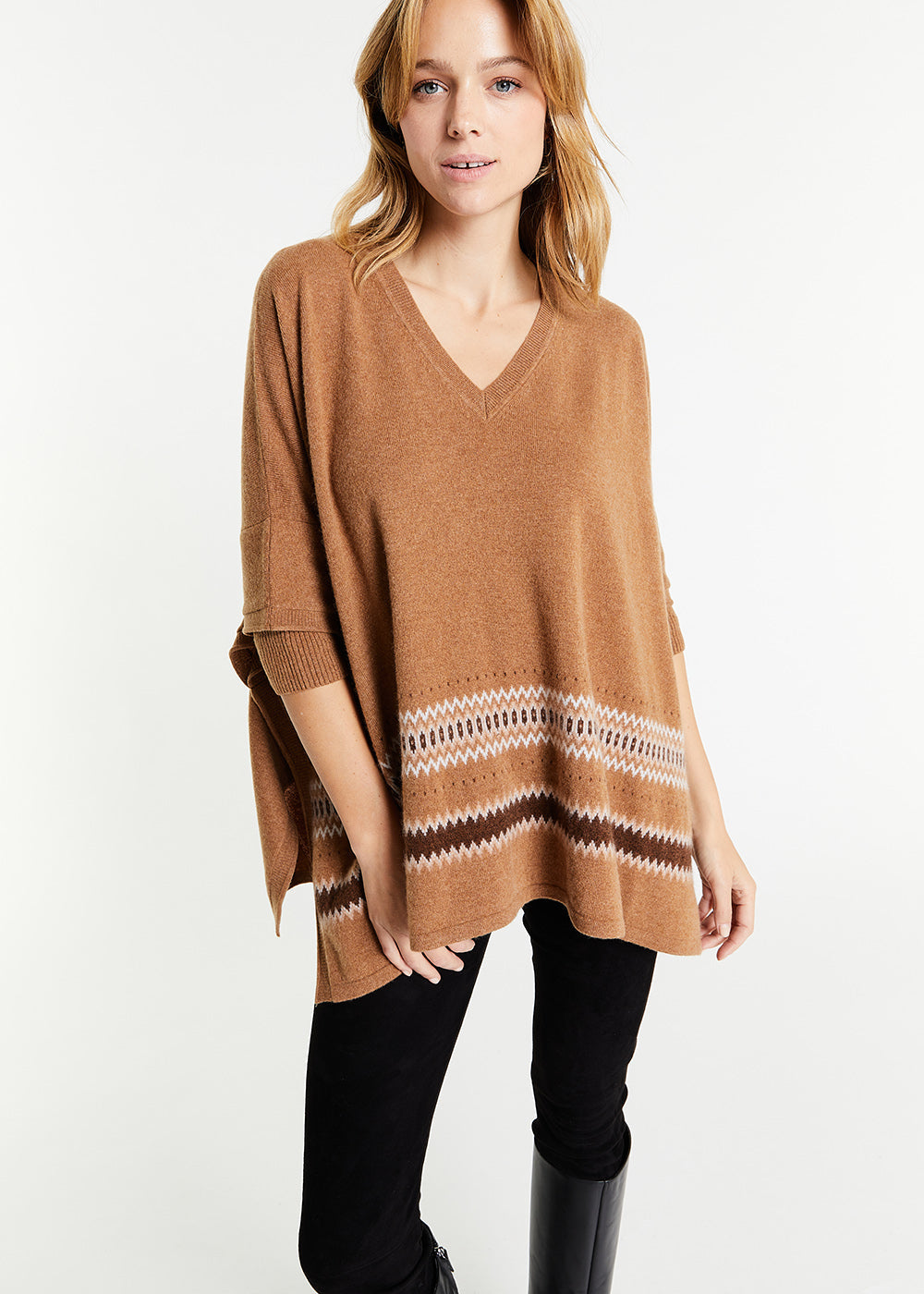 Pull poncho - Camel