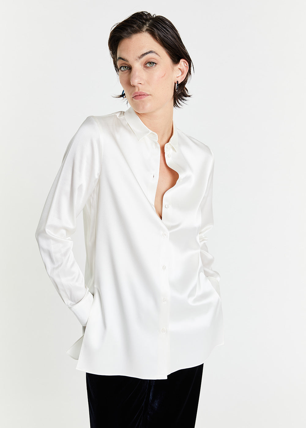 Chemise soie - Blanc Cassé