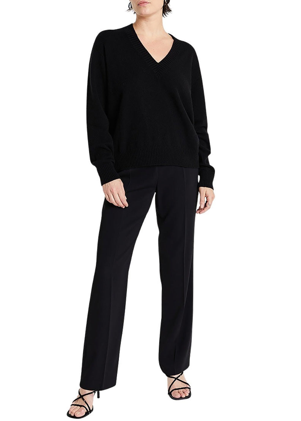 Pull col v - Noir