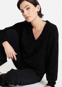 Pull col v - Noir