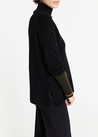 Wool & cashmere roll-neck jumper - Black