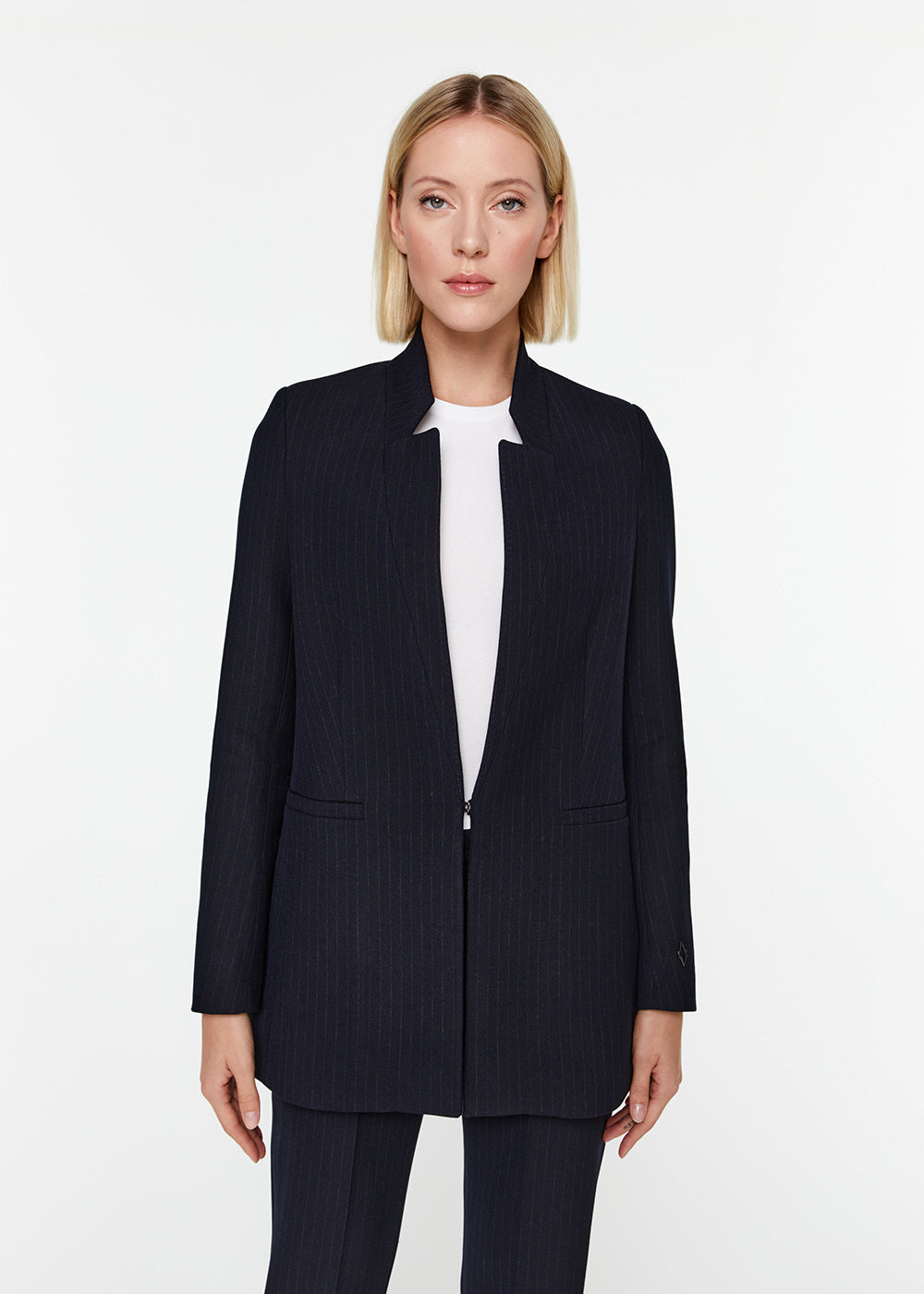 Veste avec col tailleur pt amf - Marine