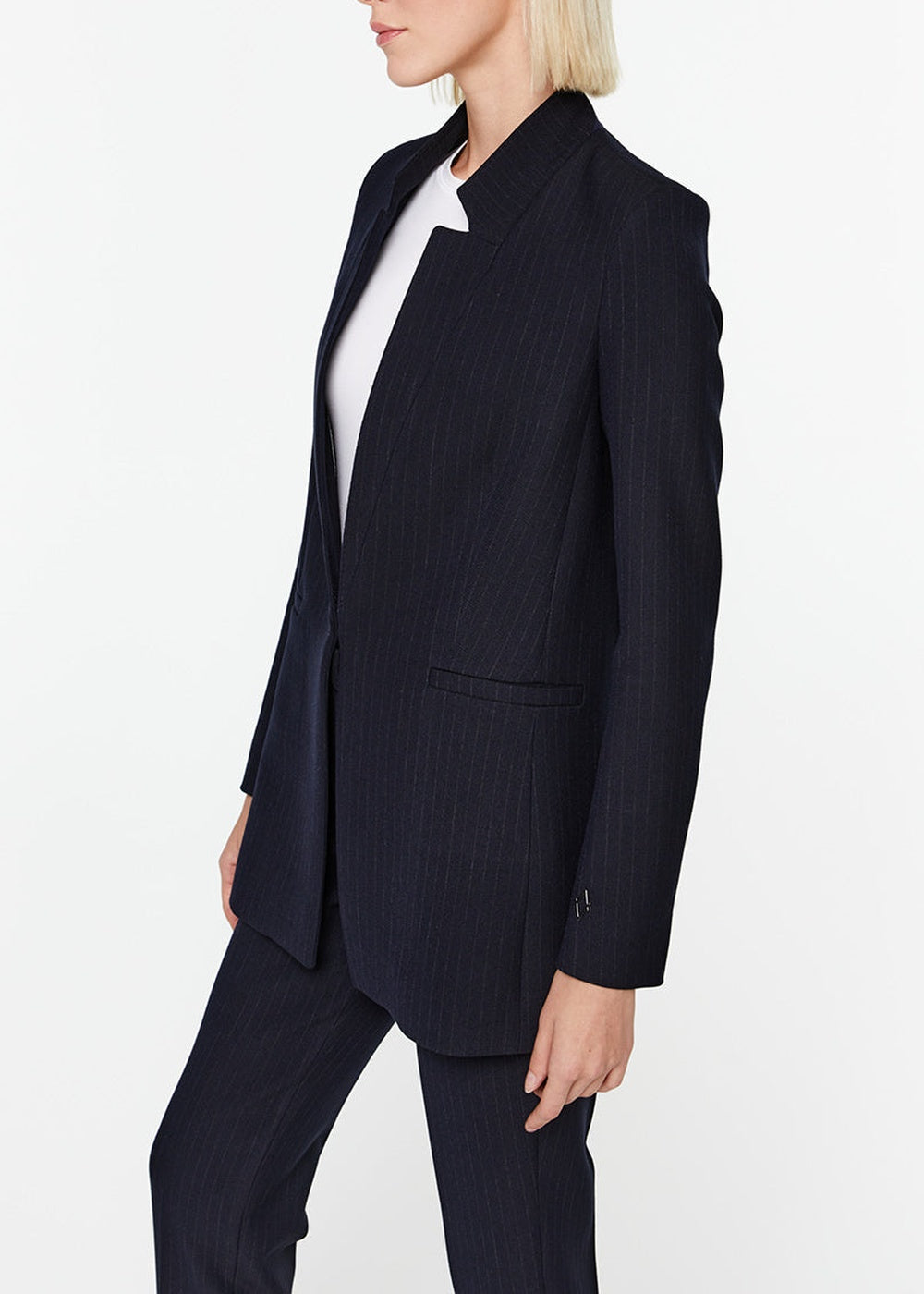 Structured straight-cut jacket - Navy